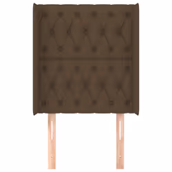 vidaXL Testiera ad Orecchio Marrone Scuro 83x16x118/128 cm in Tessuto - Vista aggiuntiva 3