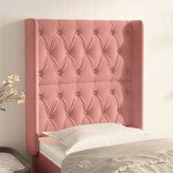 vidaXL Testiera ad Orecchio Nera 83x16x118/128 cm in Velluto