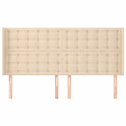 Testiera ad Orecchio Crema 163x16x118/128 cm in Tessutocod mxl 73760 - Vista aggiuntiva 3