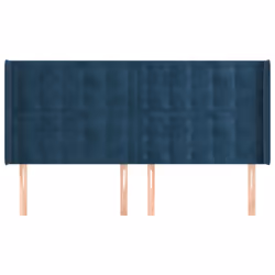 Testiera ad Orecchio Blu Scuro 163x16x118/128 cm in Vellutocod mxl 97770 - Vista aggiuntiva 3