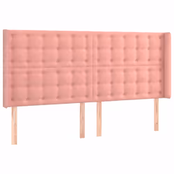 Testiera ad Orecchio Rosa 203x16x118/128 cm in Vellutocod mxl 97771 - Vista aggiuntiva 2