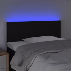 vidaXL Testiera a LED Nera 90x5x78/88 cm in Tessuto - Vista aggiuntiva 3