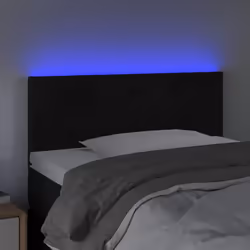 vidaXL Testiera a LED Nera 90x5x78/88 cm in Similpelle - Vista aggiuntiva 3