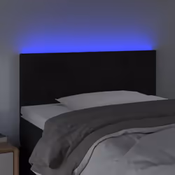 vidaXL Testiera a LED Nera 100x5x78/88 cm in Velluto - Vista aggiuntiva 3