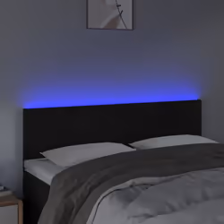 vidaXL Testiera a LED Nera 144x5x78/88 cm in Velluto - Vista aggiuntiva 3