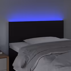 vidaXL Testiera Nera a LED 80x5x78/88 cm in Similpelle - Vista aggiuntiva 3