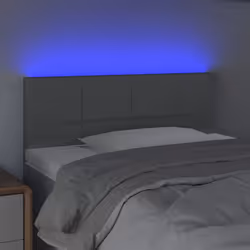 vidaXL Testiera Grigio Chiaro a LED 80x5x78/88 cm in Tessuto - Vista aggiuntiva 3