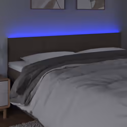 vidaXL Testiera a LED Tortora 160x5x78/88 cm in Tessuto - Vista aggiuntiva 3