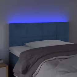 vidaXL Testiera a LED Blu scuro 90x5x78/88 cm in Tessuto - Vista aggiuntiva 3