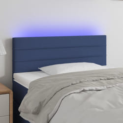 Testiera a led, Schienale del letto Blu 80x5x78/88 cm in Tessuto Vidaxl