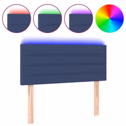 Testiera a LED Blu 90x5x78/88 cm in Tessutocod mxl 121694 - Vista aggiuntiva 2