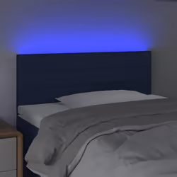 Testiera a LED Blu 90x5x78/88 cm in Tessutocod mxl 121694 - Vista aggiuntiva 3