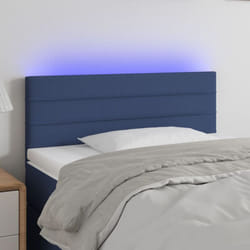 Testiera a led, Testiera per letto adulti Blu 100x5x78/88 cm in Tessuto Vidaxl 68992