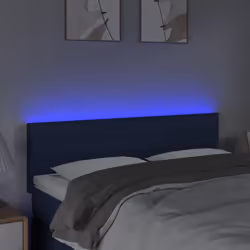 vidaXL Testiera a LED Blu 144x5x78/88 cm in Tessuto - Vista aggiuntiva 3