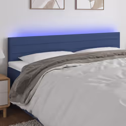 Testiera a LED Blu 180x5x78/88 cm in Tessutocod mxl 97785