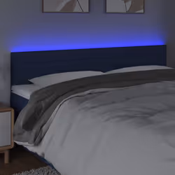 vidaXL Testiera a LED Blu 200x5x78/88 cm in Tessuto - Vista aggiuntiva 3