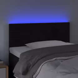 vidaXL Testiera a LED Nera 90x5x78/88 cm in Similpelle - Vista aggiuntiva 3