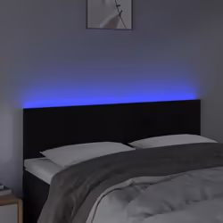 vidaXL Testiera a LED Nera 144x5x78/88 cm in Velluto - Vista aggiuntiva 3