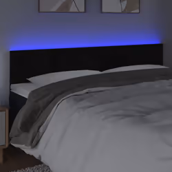 vidaXL Testiera a LED Nera 180x5x78/88 cm in Velluto - Vista aggiuntiva 3