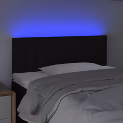vidaXL Testiera a LED Nera 80x5x78/88 cm in Tessuto - Vista aggiuntiva 3