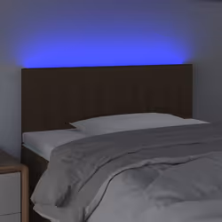 vidaXL Testiera a LED Marrone Scuro 90x5x78/88 cm in Tessuto - Vista aggiuntiva 3