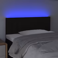 vidaXL Testiera a LED Nera 100x5x78/88 cm in Tessuto - Vista aggiuntiva 3