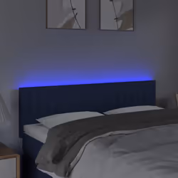 vidaXL Testiera a LED Blu 144x5x78/88 cm in Tessuto - Vista aggiuntiva 3
