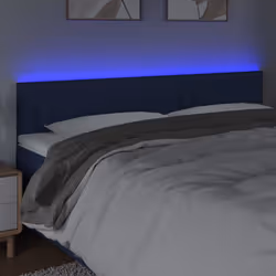 vidaXL Testiera a LED Blu 200x5x78/88 cm in Tessuto - Vista aggiuntiva 3