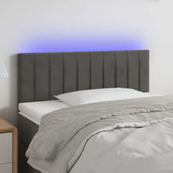 Testiera a led Grigio Scuro 80x5x78/88 cm in Velluto