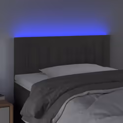 vidaXL Testiera a LED Grigio Scuro 100x5x78/88 cm in Velluto - Vista aggiuntiva 3