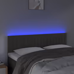 vidaXL Testiera a LED Grigio Scuro 144x5x78/88 cm in Velluto - Vista aggiuntiva 3