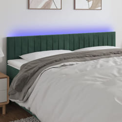 Vidaxl - Testiera a led Verde Scuro 200x5x78/88 cm in Velluto 60604