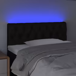 vidaXL Testiera a LED Nera 90x7x78/88 cm in Tessuto - Vista aggiuntiva 3