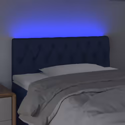 vidaXL Testiera a LED Blu 100x7x78/88 cm in Tessuto - Vista aggiuntiva 3