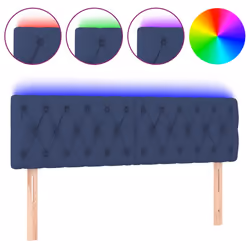 vidaXL Testiera a LED Blu 144x7x78/88 cm in Tessuto - Vista aggiuntiva 2