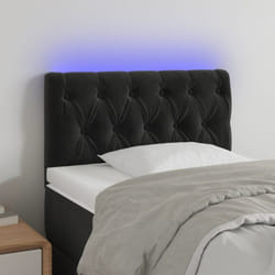 Testiera a LED, Testiera per letto adulto Nera 80x7x78/88 cm in Velluto vidaXL 4854