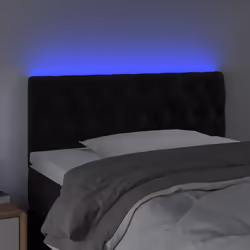 vidaXL Testiera a LED Nera 90x7x78/88 cm in Velluto - Vista aggiuntiva 3
