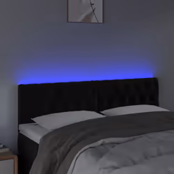 vidaXL Testiera a LED Nera 144x7x78/88 cm in Velluto - Vista aggiuntiva 3