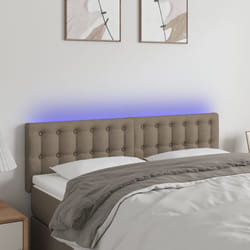 vidaXL Testiera a LED Tortora 144x5x78/88 cm in Tessuto