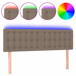 vidaXL Testiera a LED Tortora 144x5x78/88 cm in Tessuto - Vista aggiuntiva 2