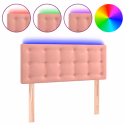 vidaXL Testiera a LED Rosa 80x5x78/88 cm in Velluto - Vista aggiuntiva 2
