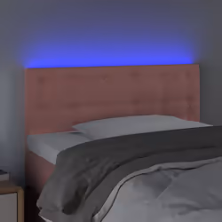 Testiera a LED Rosa 90x5x78/88 cm in Tessutocod mxl 121705 - Vista aggiuntiva 3