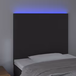 Testiera a LED nero 90x5x118/128 cm in Vellutocod mxl 121708 - Vista aggiuntiva 3