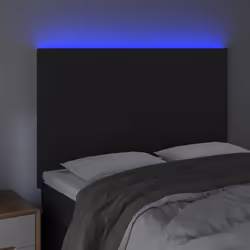 vidaXL Testiera a LED Nera 144x5x118/128 cm in Velluto - Vista aggiuntiva 3