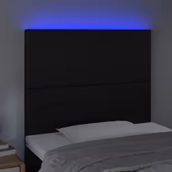 vidaXL Testiera a LED Nera 80x5x118/128 cm in Similpelle - Vista aggiuntiva 3
