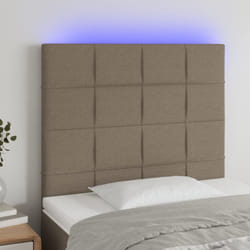 vidaXL Testiera a LED Tortora 80x5x118/128 cm in Tessuto