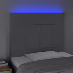 vidaXL Testiera a LED Grigio Chiaro 90x5x118/128 cm in Tessuto - Vista aggiuntiva 3