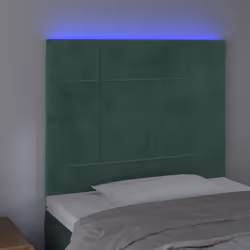 Testiera a LED Verde Scuro 90x5x118/128 cm in Vellutocod mxl 97809 - Vista aggiuntiva 3