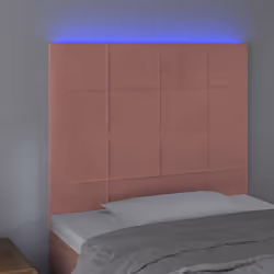 vidaXL Testiera a LED Rosa 90x5x118/128 cm in Velluto - Vista aggiuntiva 3