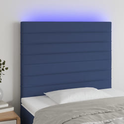 vidaXL Testiera a LED Blu 80x5x118/128 cm in Tessuto